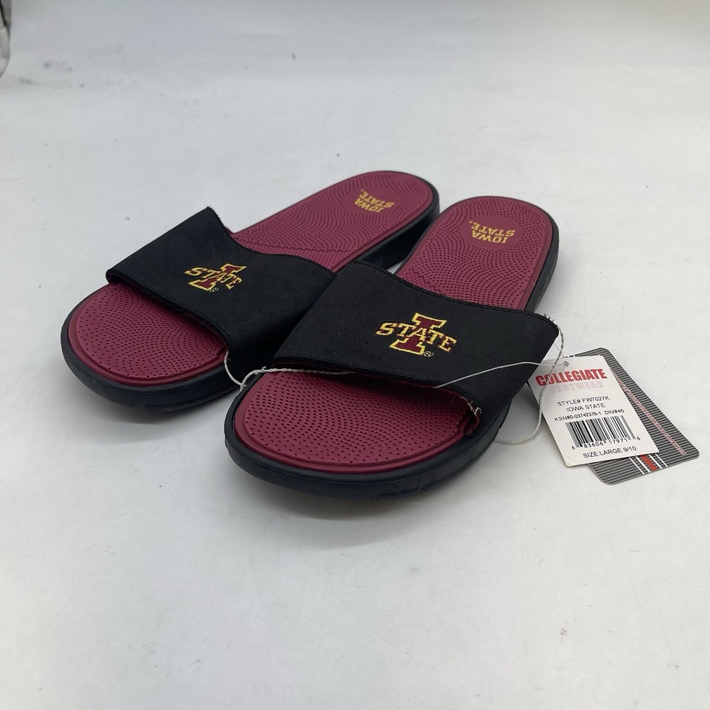 Iowa State Cyclones Ladies Sandals Size 9 Slip On Slides Sports NEW